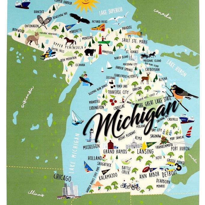 Michigan Decal for wholesale by Galleyware