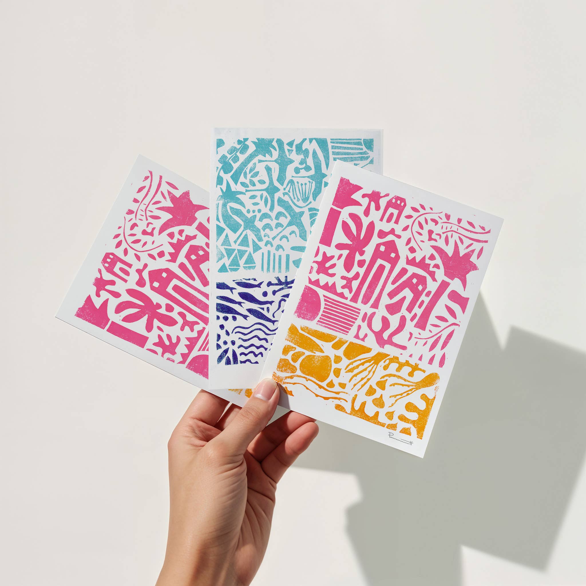 Valerie Perreault Studio - Wholesale Art Print - "Sunset" - Linocut Fine Art Print  3