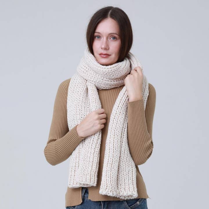 Oblige by G - Wholesale Scarf - Women's - Chunky Knit Winter Scarf YS-2059