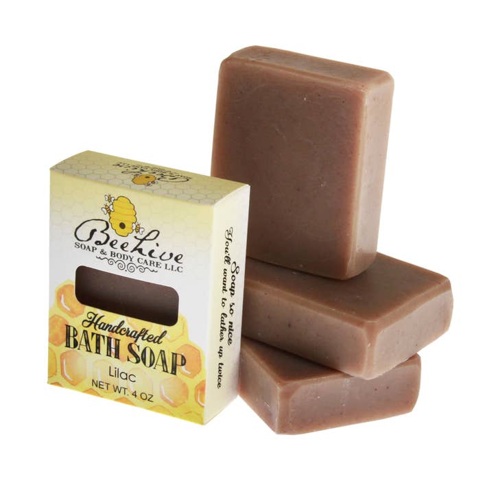 Lilac Bar Soap for wholesale by Beehive Soap and Body Care