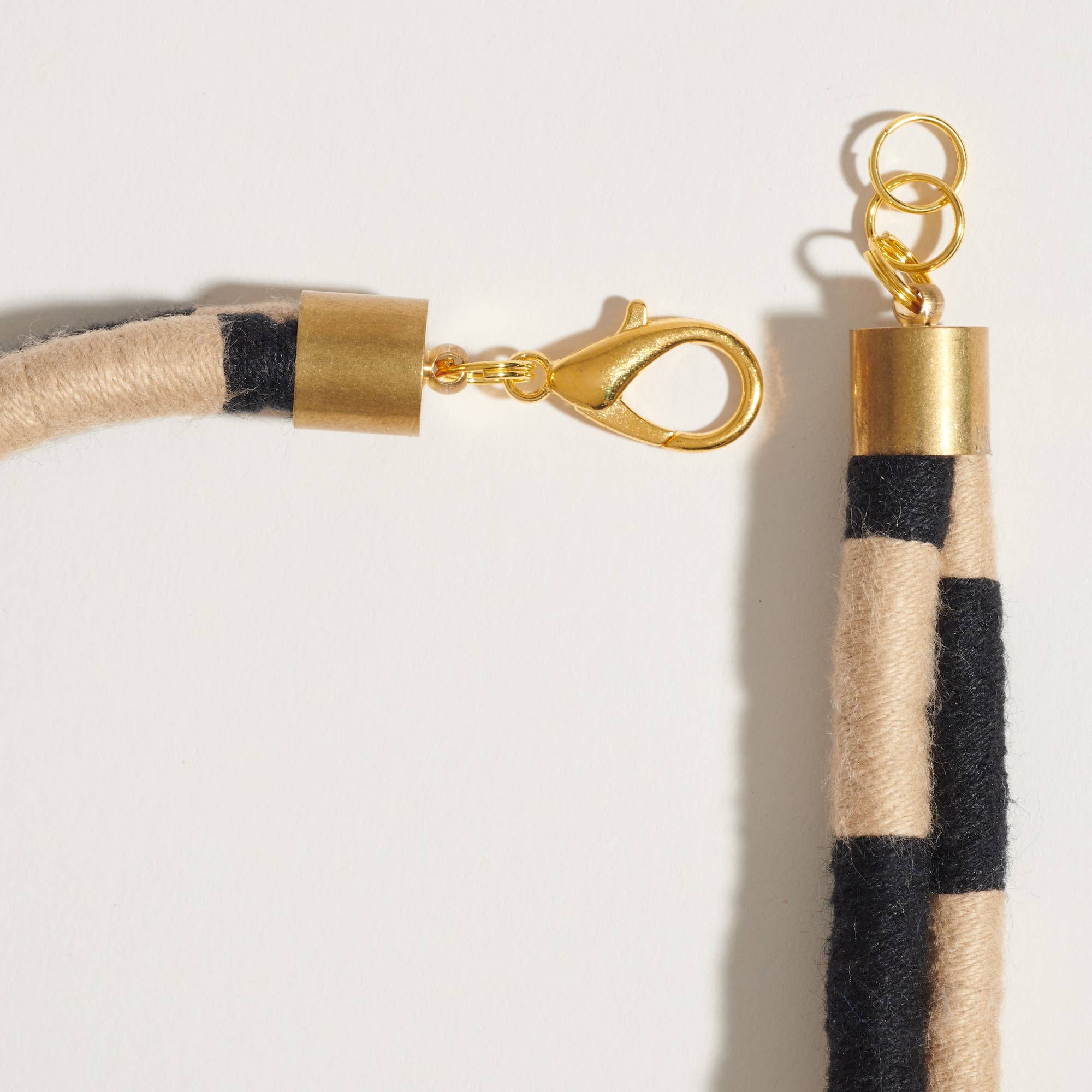 SASHA - Wholesale Woven Necklace - Checkered Double Dragon Necklace3