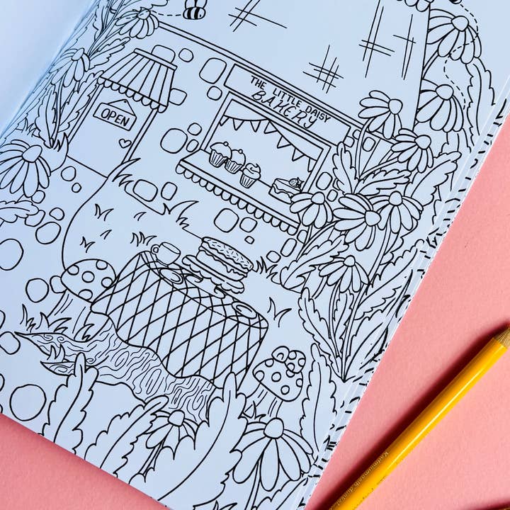 Pixiecraft – wholesale Colouring and activity book – adult – Fairy Colouring Book- Tiny Homes a Fantasy Colouring Book for Adults and Kids4