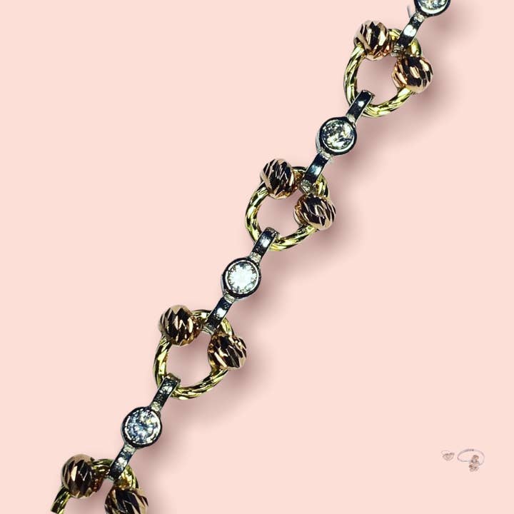 Bracelet tricolore doré pour la vente par Shine Juwely