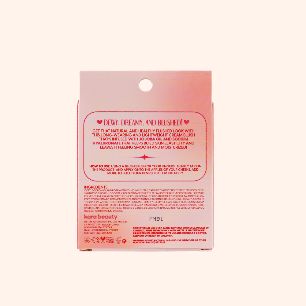 Kara Beauty - Vendita all'ingrosso Fard - Portachiavi Crema Blush per Labbra e Guance Stay Blushin! - Flirty Flush5