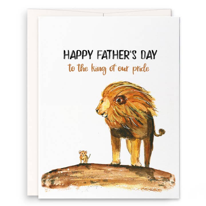 King Of Pride Lion - Funny Fathers Day Card for wholesale by Liyana Studio