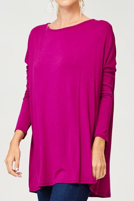 A.gain - Wholesale Tunic - Women's - 10130LP07 Heavy Weight Rayon Jersey Long Sleeve Plus Top4