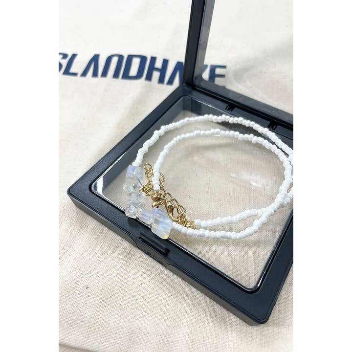 Islandhaze - Wholesale Beaded/Pearl Necklace - Rice Beads with crystal stone necklace5