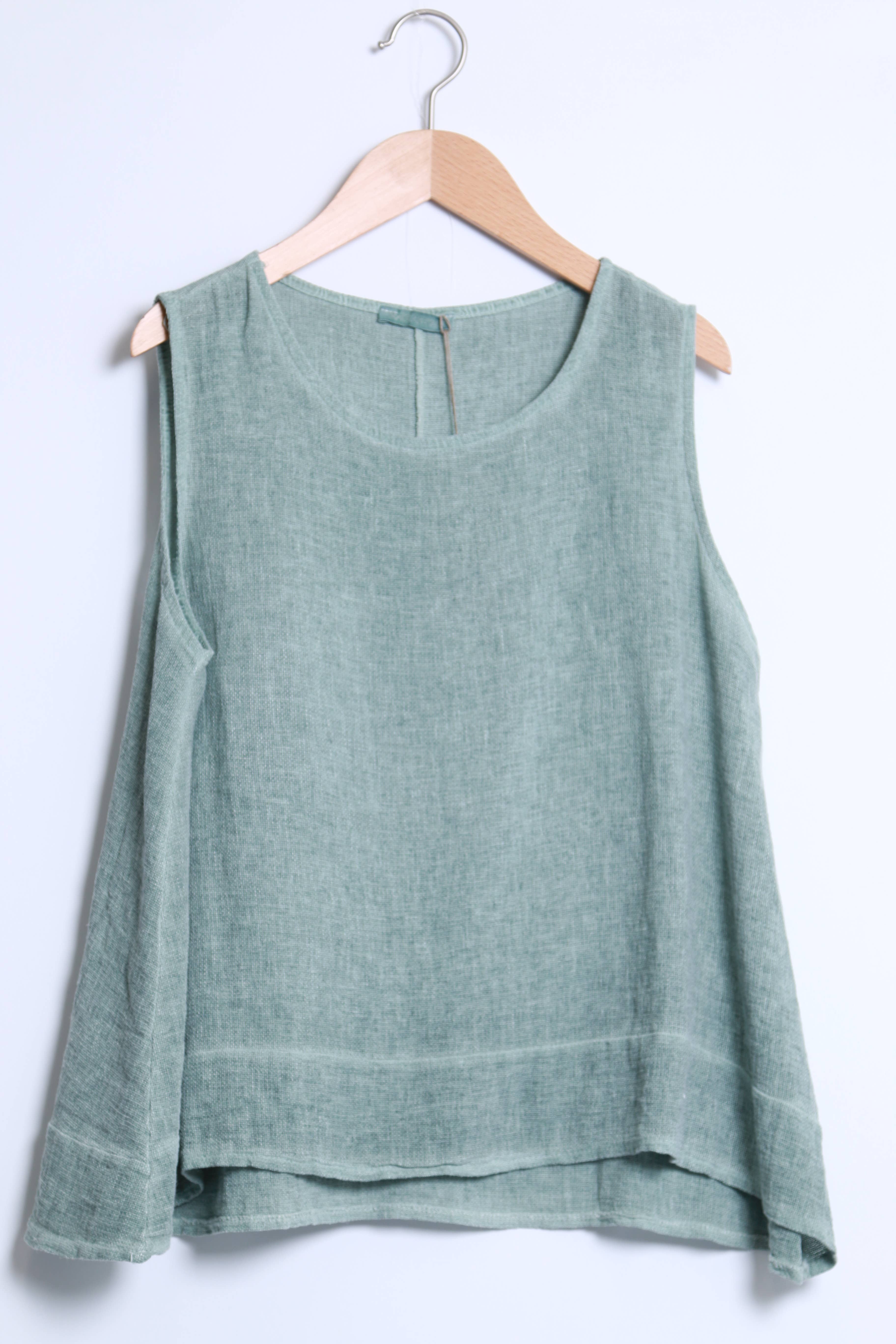 Shyloh - Vendita all'ingrosso Camicetta - Donna - Top ampio senza maniche in lino cotone 1581814