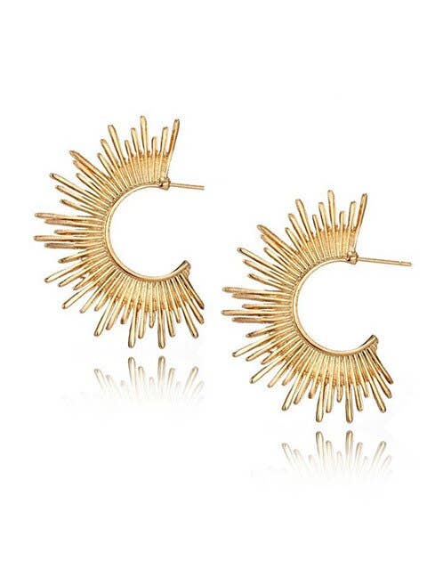 “INNER CHILD” HOOP EARRINGS GOLD for wholesale by Human Design Studios