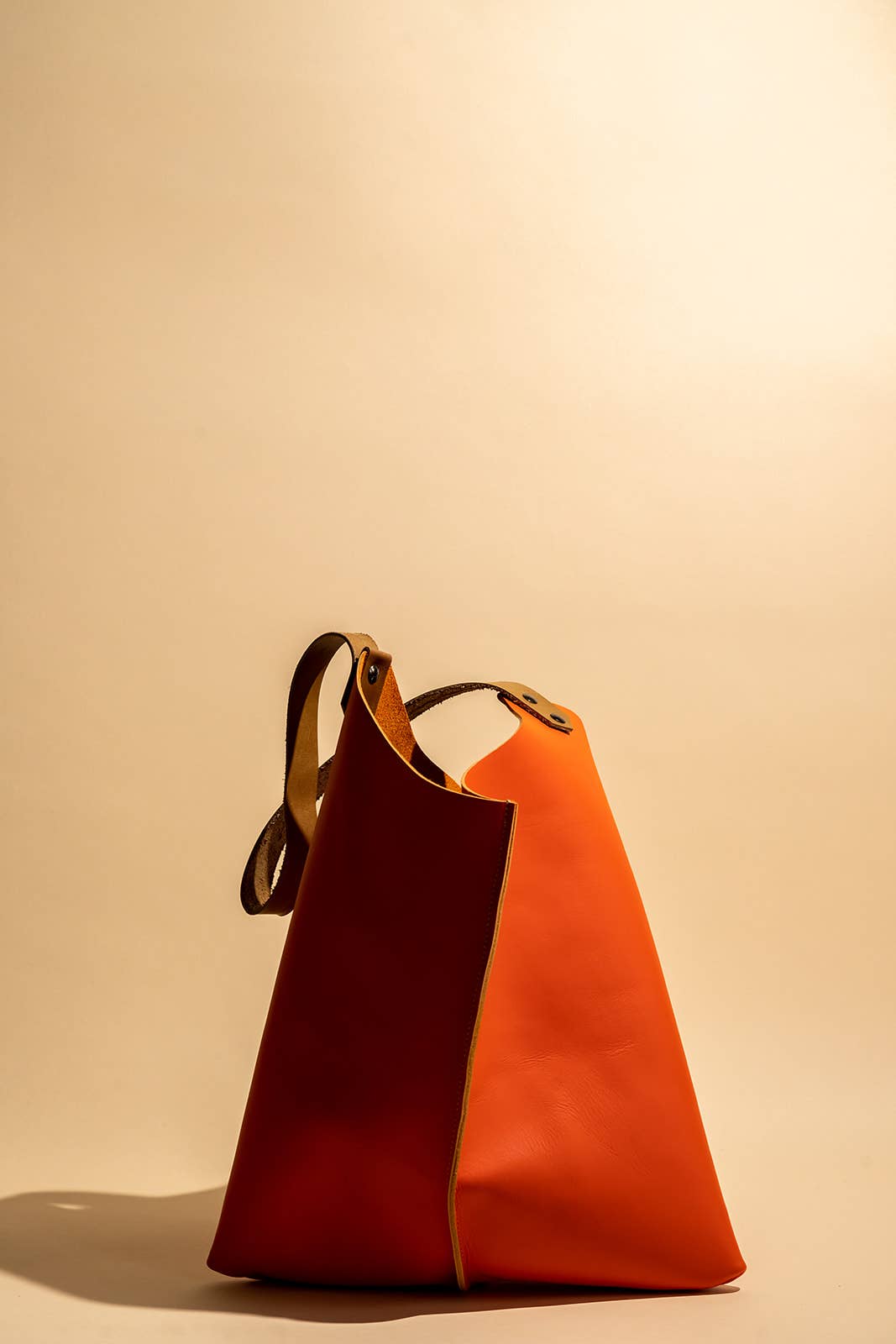 REMOVED BRAND - Wholesale Tote Bag - Women's - Leather Wedge Tote 16inch Papaya orange1