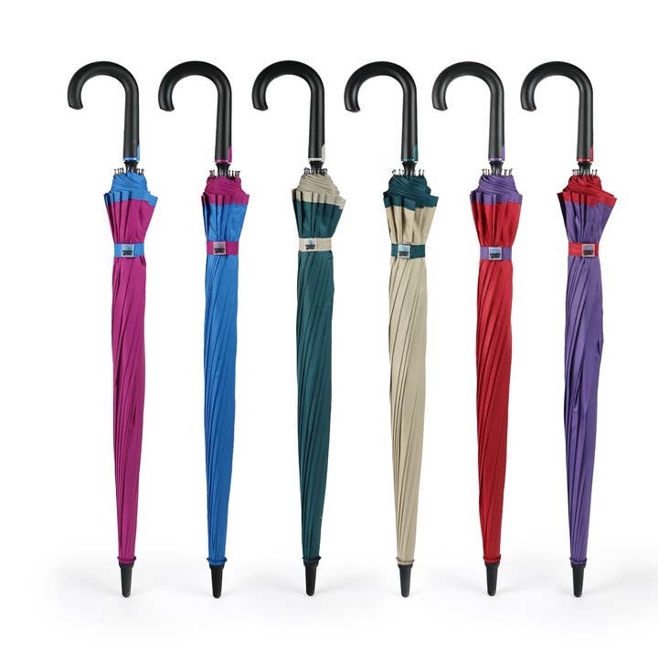 Automatisk Paraply 16 ribbor Enfärgad, 6 färger. Ref-932 för wholesale av Cuatrogotas