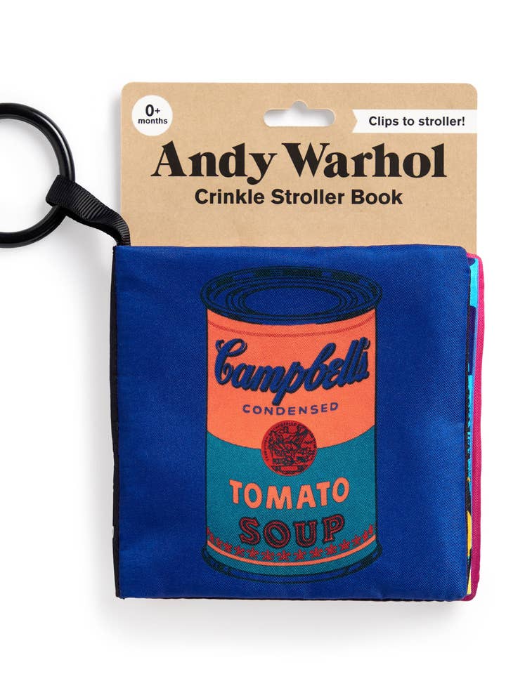 Andy Warhol Crinkle Fabric Stroller Book for wholesale by Chronicle Books