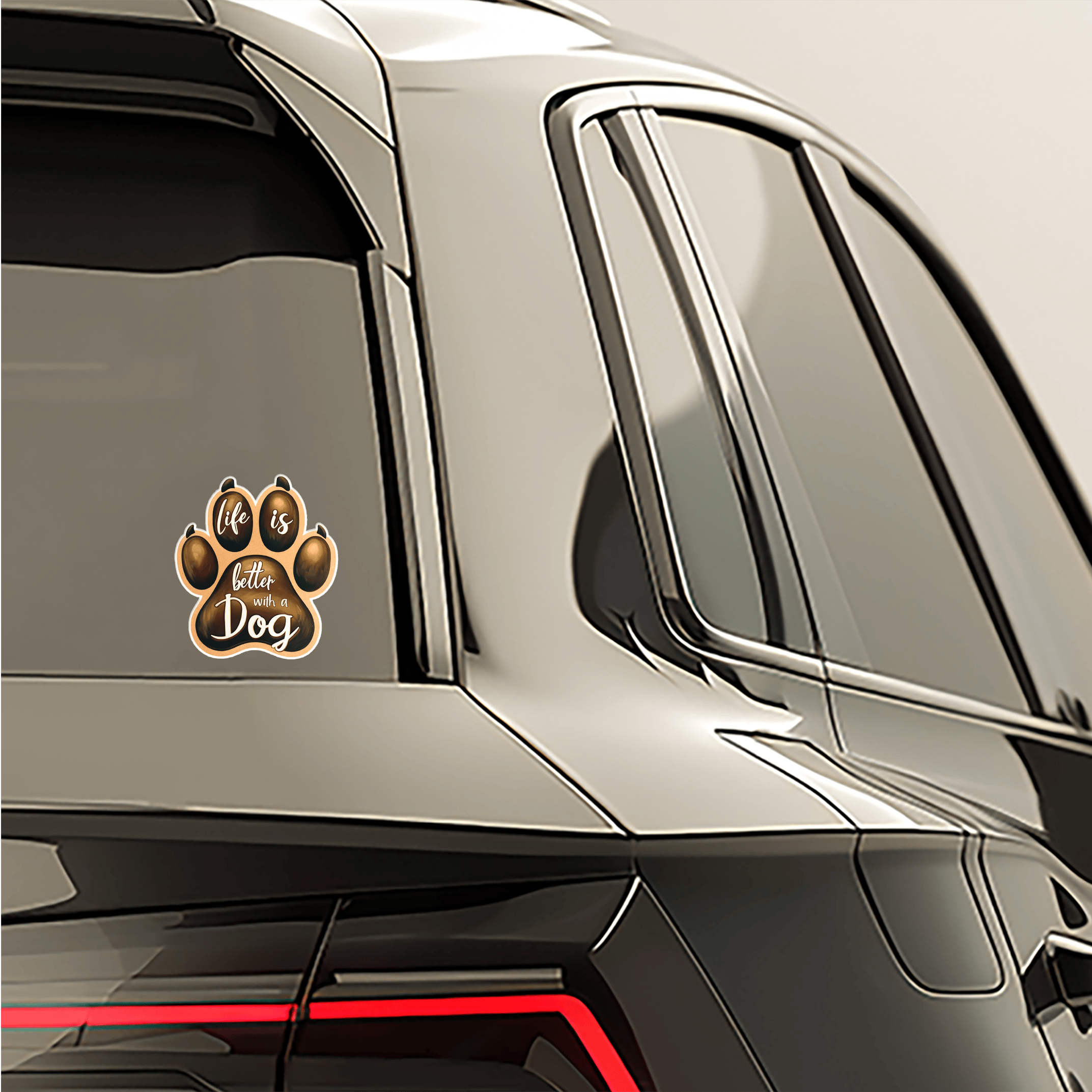 Sticker Atlas – wholesale Klistermärke – Livet är bättre med en hund-dekal5