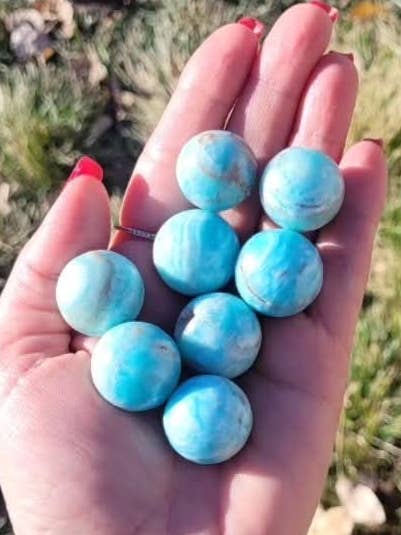 Blue Aragonite Spheres for wholesale by ZARDENIA