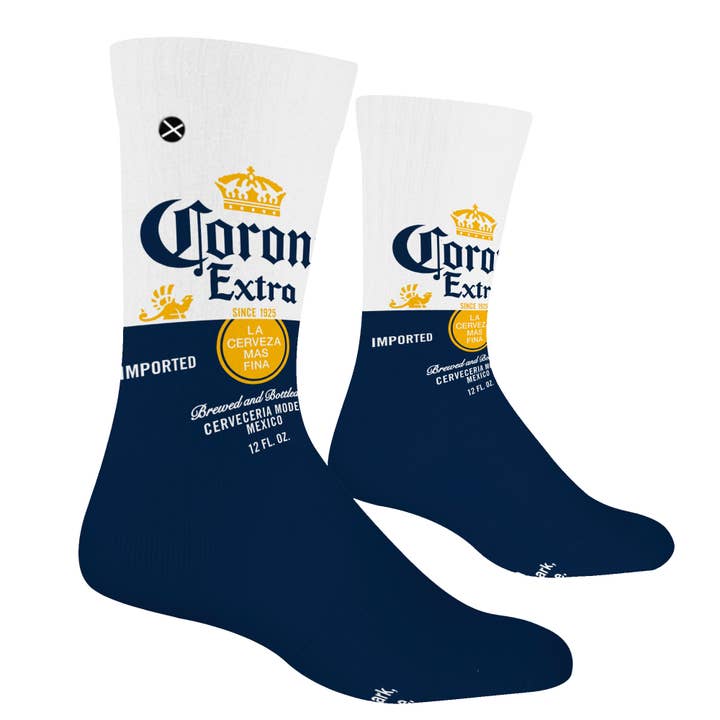 Corona Label - Mens Crew Straight for wholesale by Odd Sox
