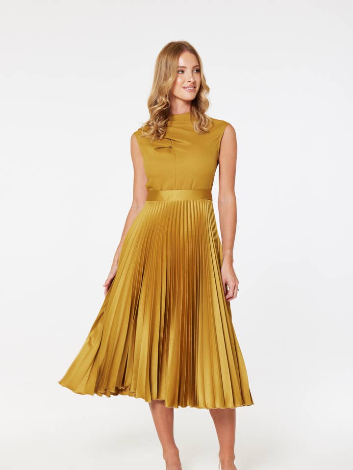 Closet London plooijurk D10075 voor wholesale door Closet London