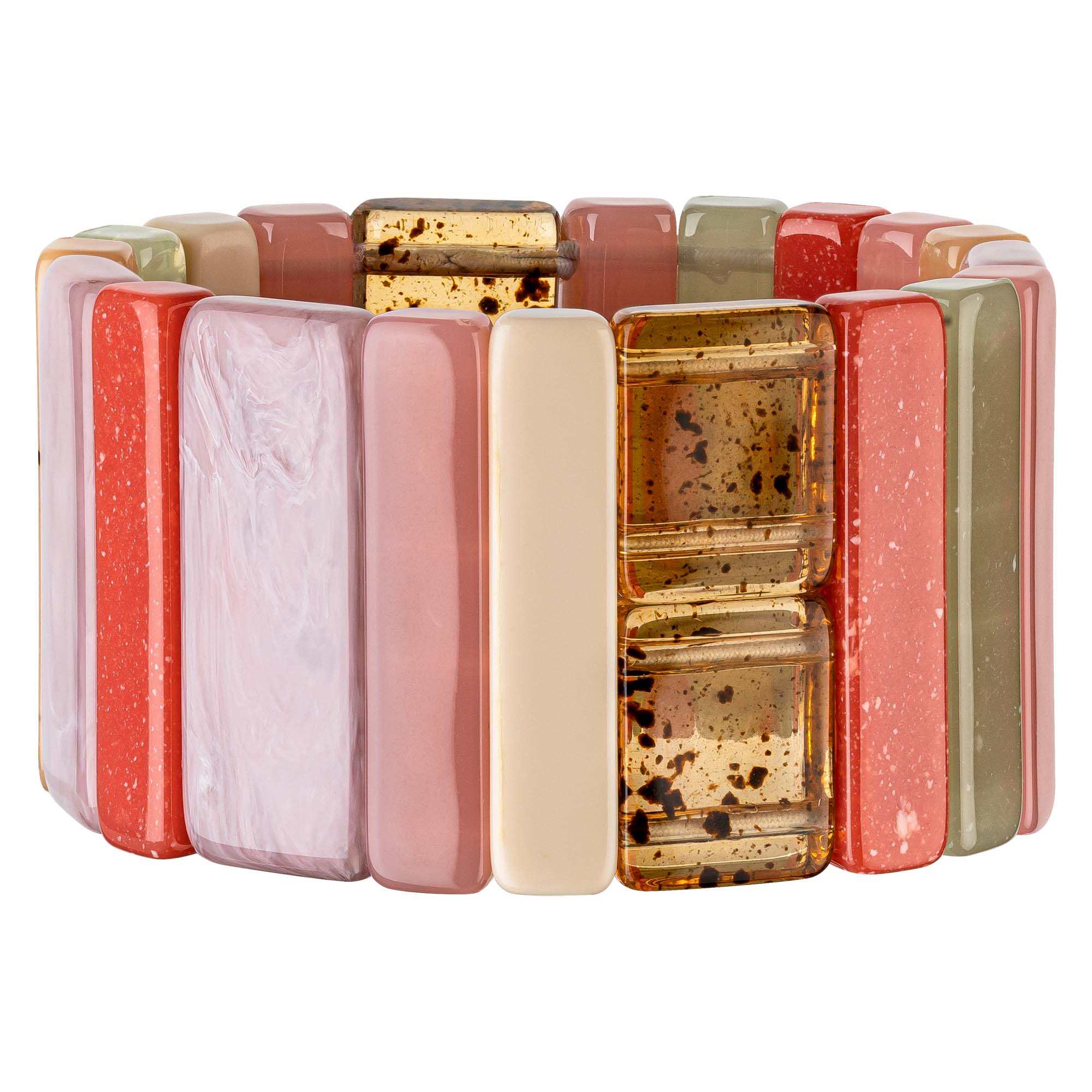 TIEFENBACHER LEHMANN - Vendita all'ingrosso Bracciali a catena e a maglie - Bracciale acrilico multicolore con stecche2