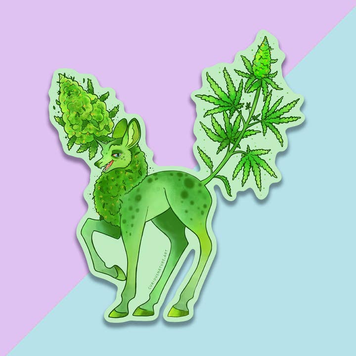 420 Unicorn • Vinyl Sticker for wholesale by Curious Nature Studio