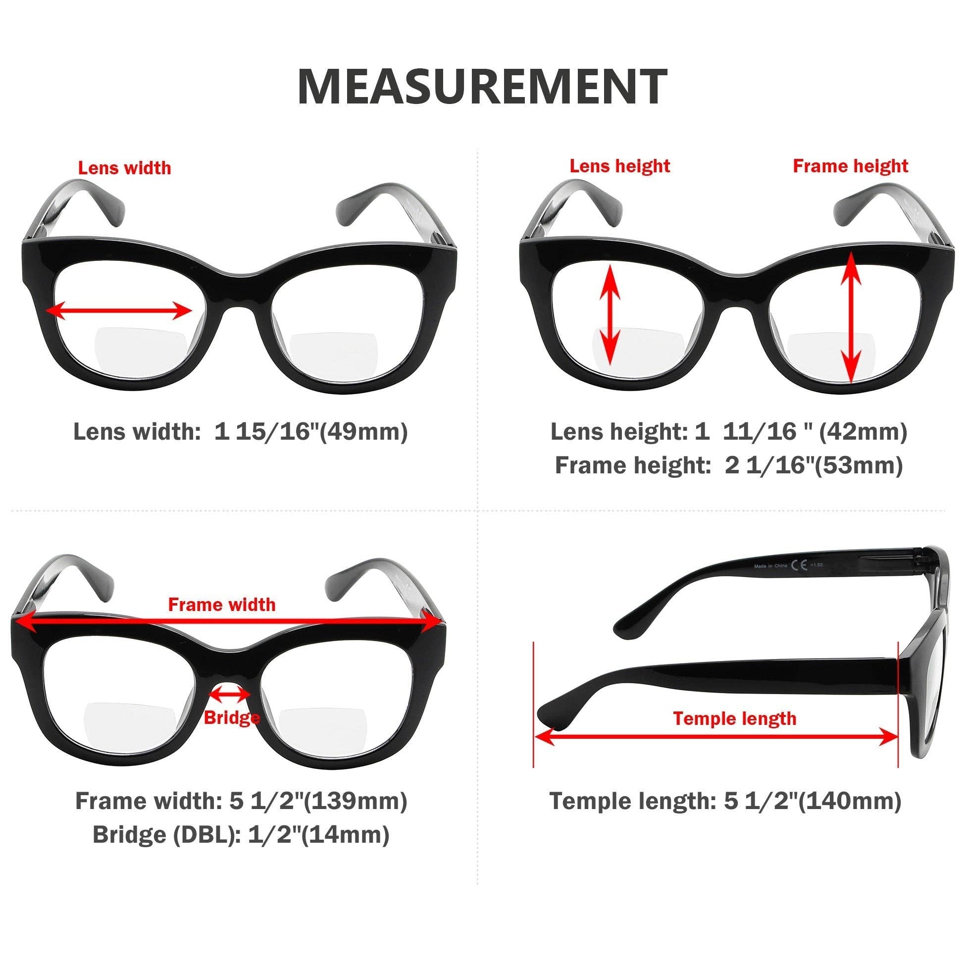  Pairs Mix 4 Pack Bifocal Reading Glasses Oversized Readers for wholesale on Faire3