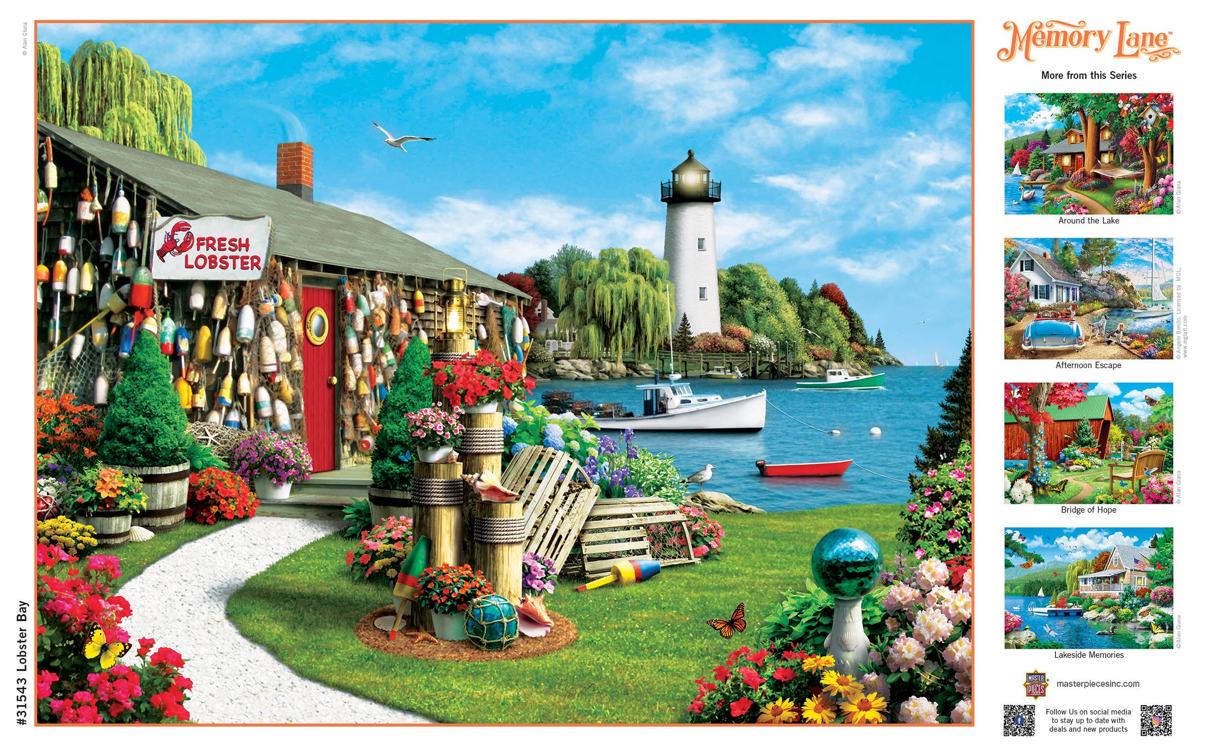 Masterpieces Puzzles - Vente Puzzle – adulte - Memory Lane - Casse-tête EZ Grip de 300 pièces Lobster Bay3