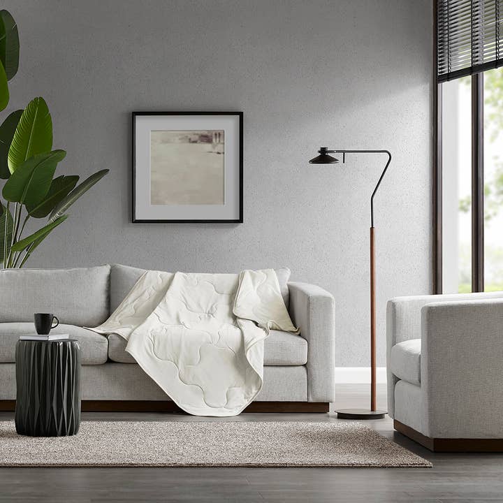 Olliix - Wholesale Throw Blanket - Jersey Knit Cool Touch Down Alternative Throw, Ivory