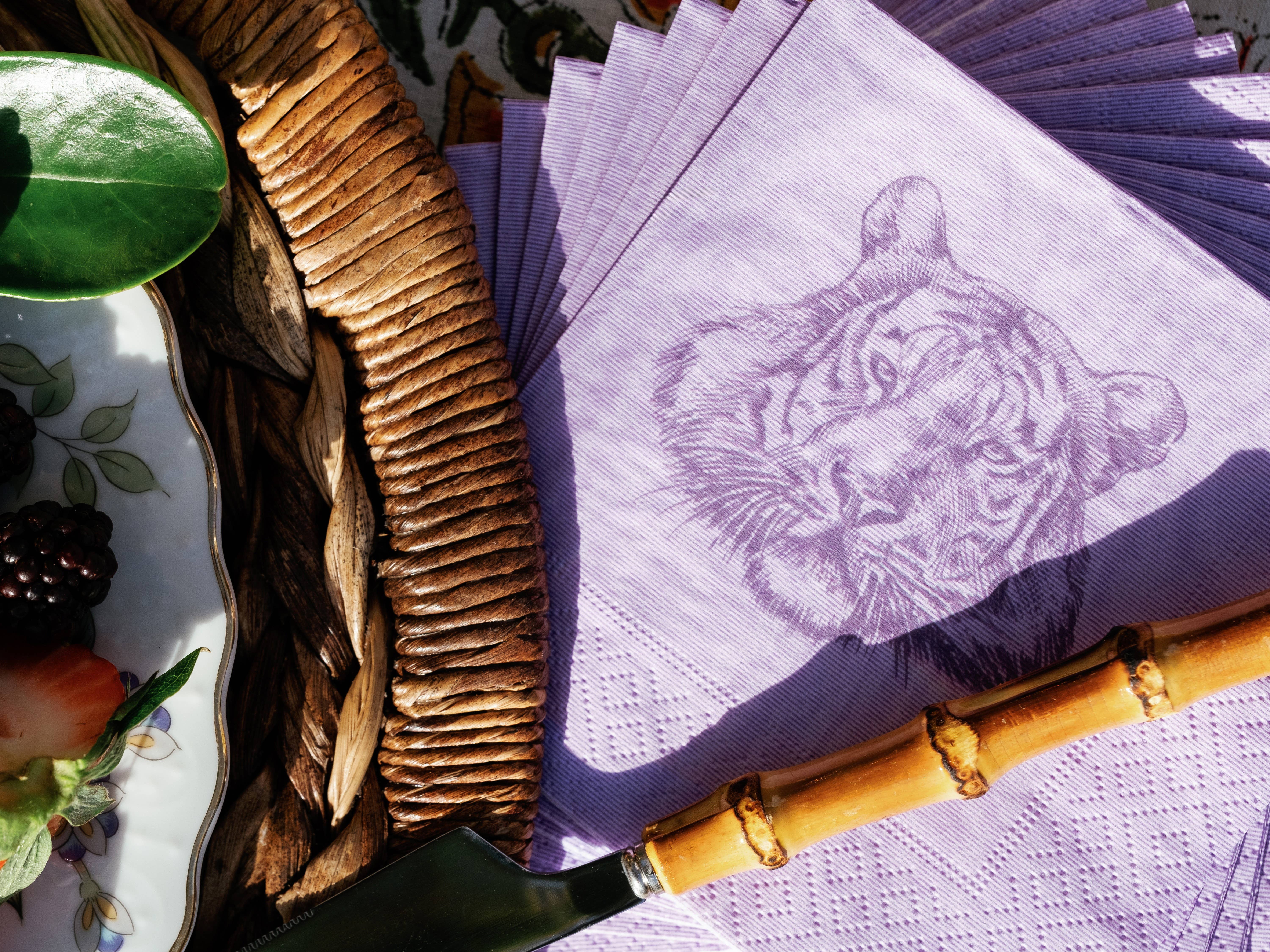 Alexa Pulitzer - Wholesale Disposable Napkin - Tiger Cocktail Napkins1