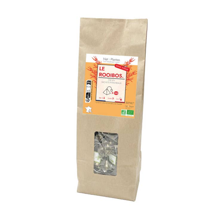 Organic Rooibos pyramid bags x 100 bulk for wholesale by Nat&Plantes