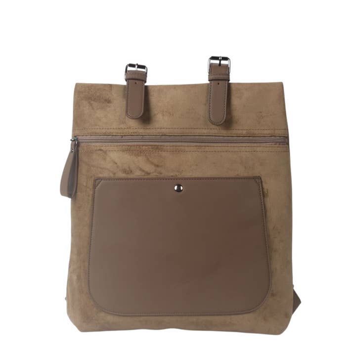 MIA LAROUGE - Wholesale Backpack - Women's - SUEDE BACKPACK BAG.1