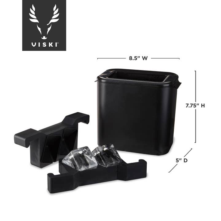 Viski - Wholesale Ice Tray/Mold - Glacier Rocks® Clear Ice Cube Maker by Viski