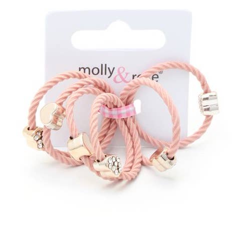 Elastici ritorti - Motivo a cuore - Cartoncino da 6 - 2 mm di spessore per la vendita all'ingrosso da parte di Inca UK