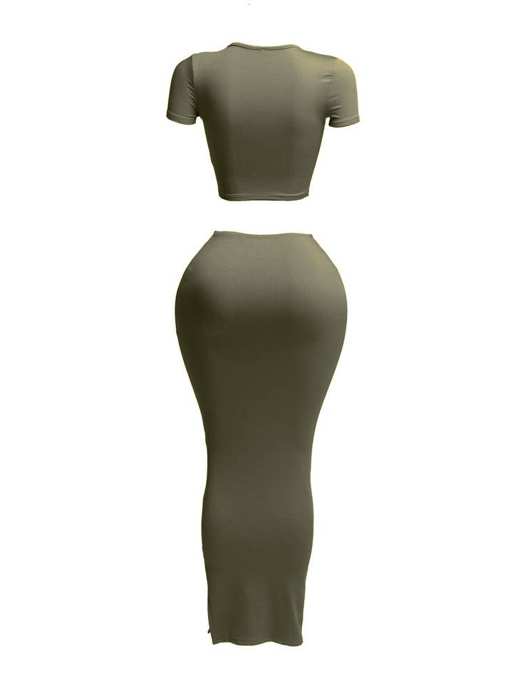 Boswell - Wholesale Top & Skirt Set - Women's - CROP TOP AND LONG SKIRTS SET3