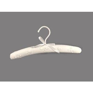 French Rosebuds in White Embroidered Padded Hanger for wholesale by Edward Boutross