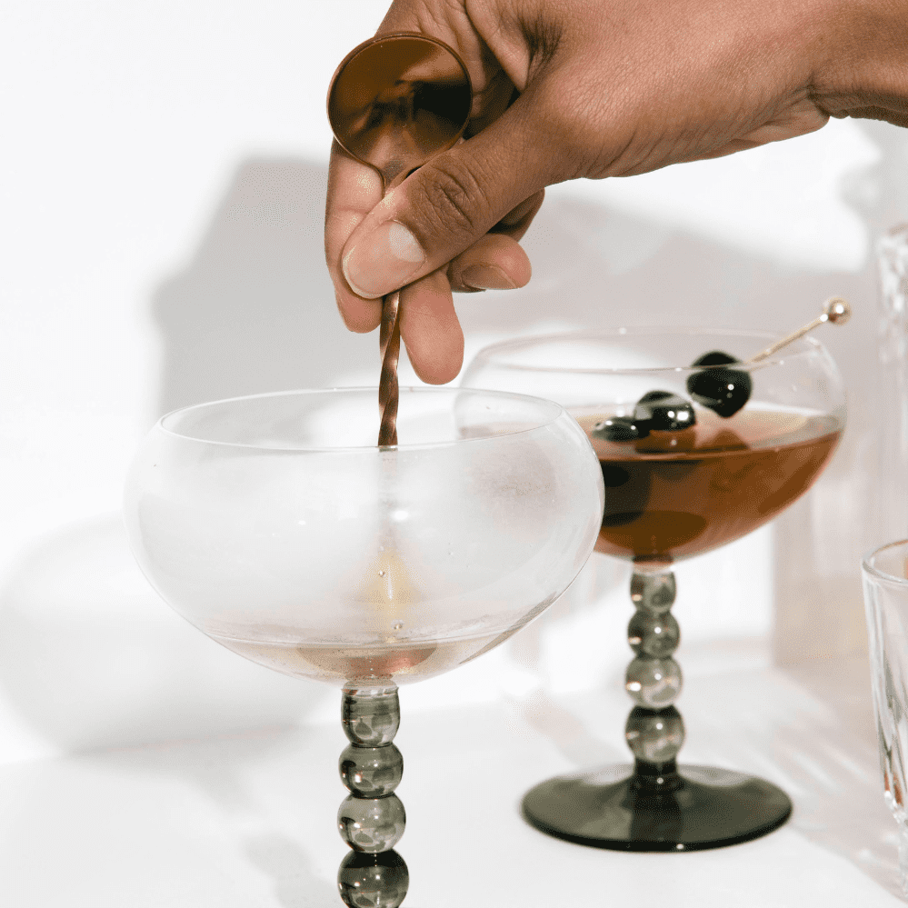 shiny gold Bar Spoon and Muddler for Mixology for wholesale on Faire2