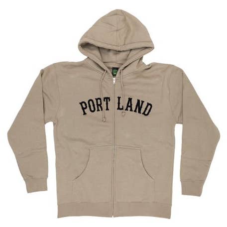 Sweat zippé City Stitch | Sable pour la vente par Hello From Oregon