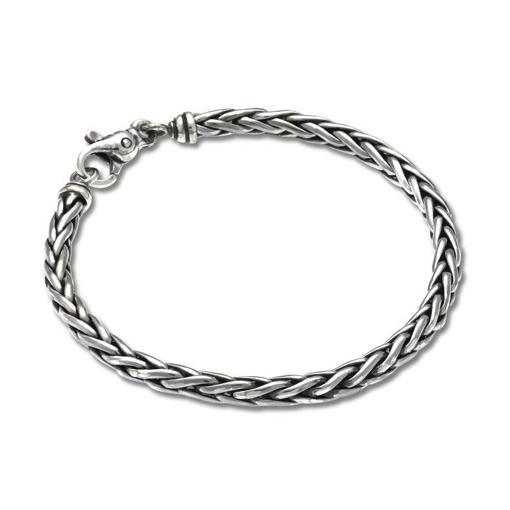 3mm Woven Chain Bracelet for wholesale by Zina Sterling Silver