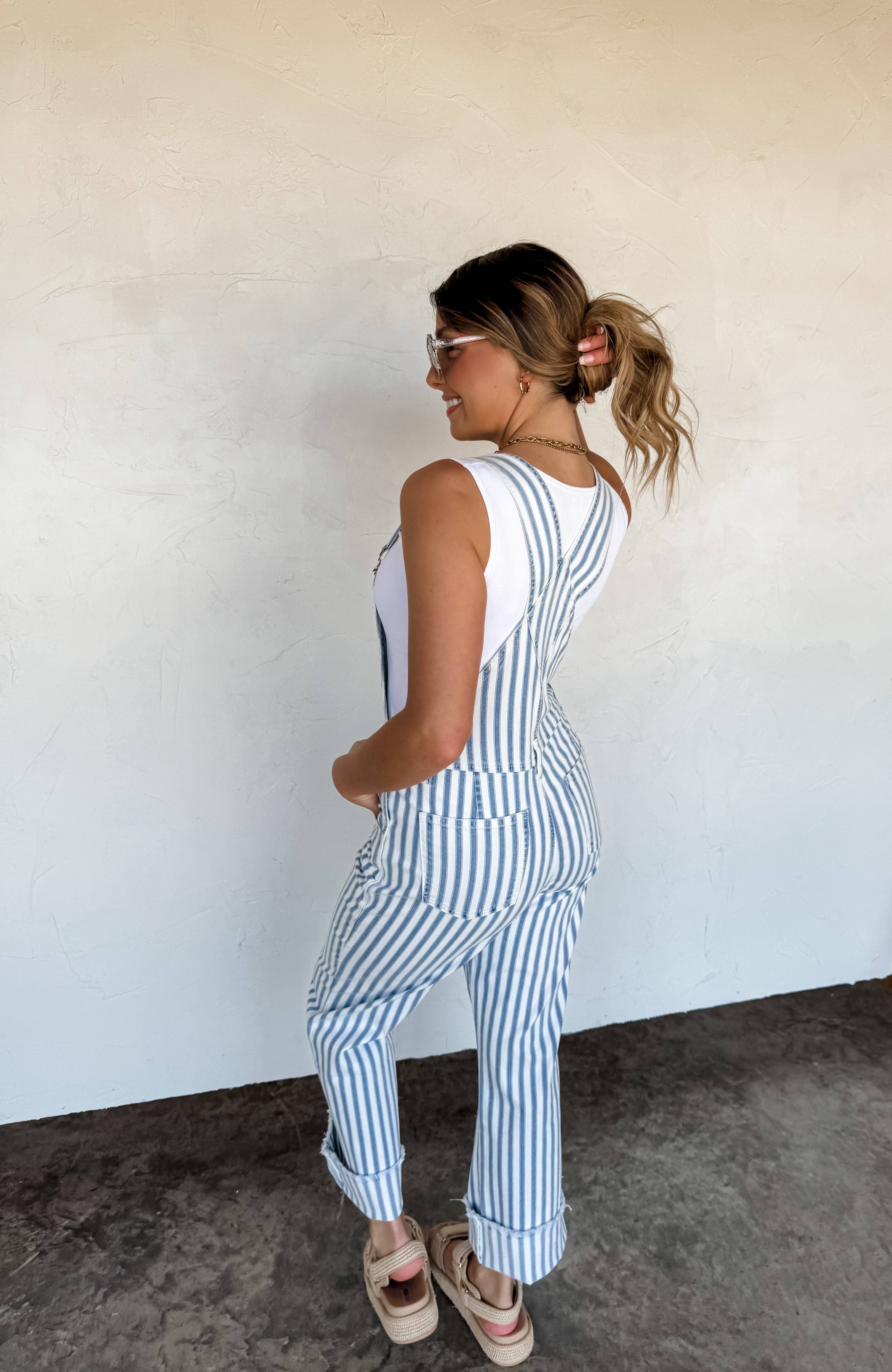 BLAKELEY - Wholesale Overalls - Women's - DAHLIA STRIPE OVERALLS6