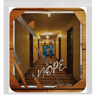 The Shining - Nope - photo of twins in hallway vinyl sticker for wholesale by SJT Enterprises, Inc.