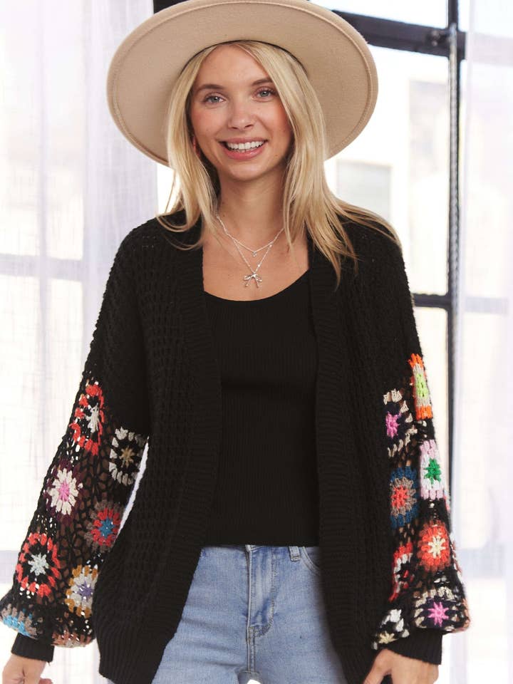 Madelyn - Wholesale Cardigan - Women's - LESW3410 - MULTI PATTERN CARDIGAN1