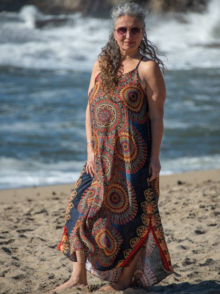 Zig Zag Asian Collection - Wholesale Dress - Women's - Shiva Mandala Maxi Dress