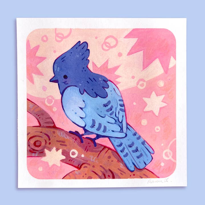 Rowan Kingsbury - Wholesale Art Print - Local Backyard Bird 5x5" Art Prints | Pacific Northwest2