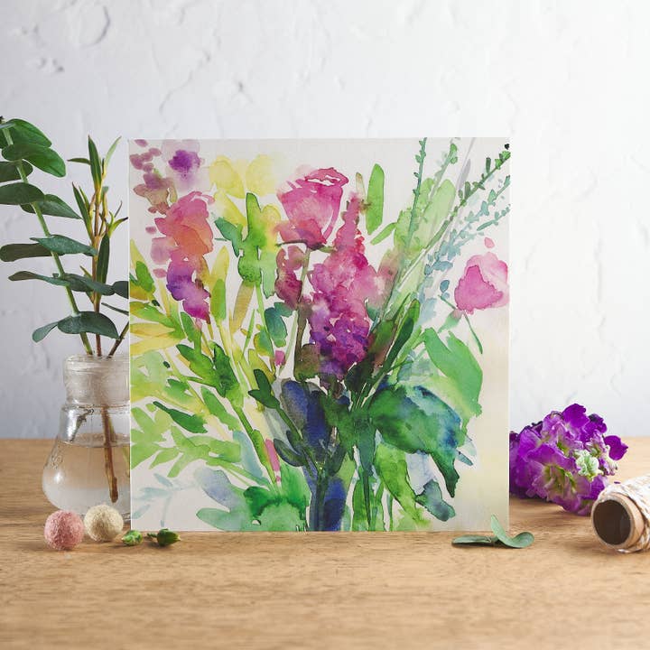 Summer Bouquet Greetings Card for wholesale by Diana Fegredo Studio