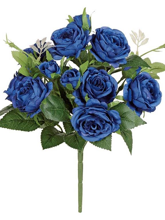 Rose Bush, 11.5", Blue/Purple for wholesale by Select Artificials, Inc.