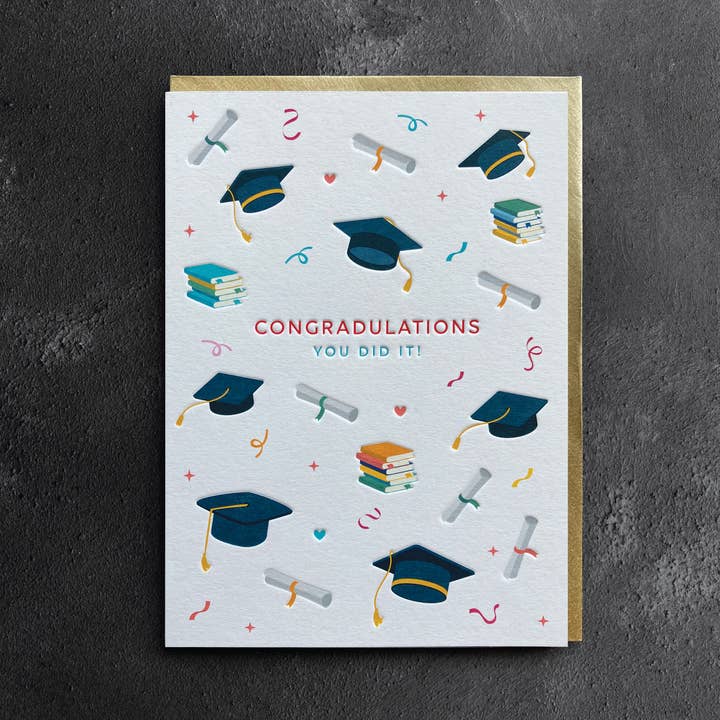 Heyyy Ltd - Wholesale Graduation Card - Graduation Letterpress Style Card