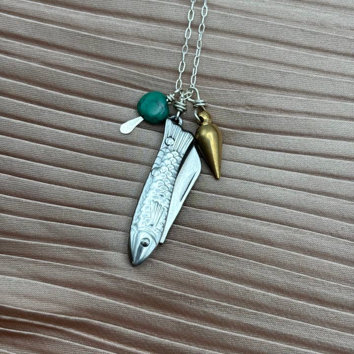 Fluff Hardware – wholesale Pendant/charm necklace – Handmade Feeesh Billie Necklace