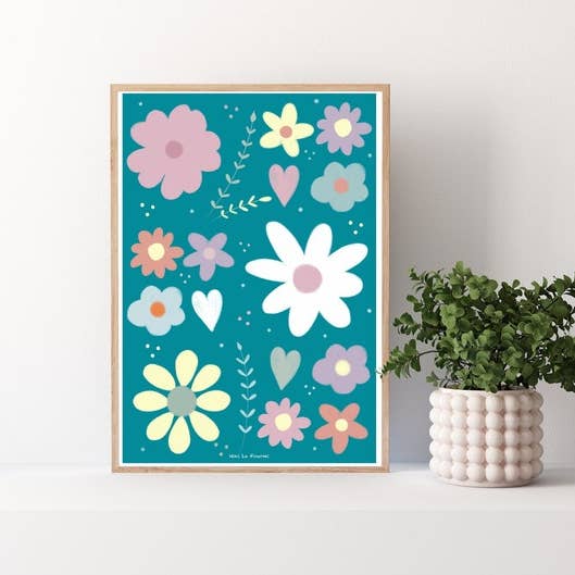Pastellblommig A4-affisch för wholesale av Nini La Fourmi