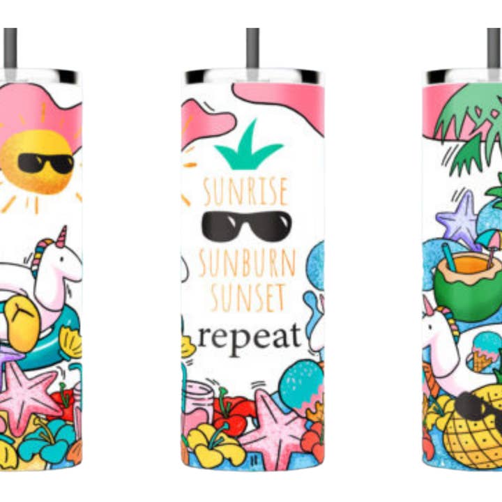 Gobelet Sunburn Sunburn Sunset Repeat 20 oz >> pour la vente par Perfectly Diverse Trendz, LLC