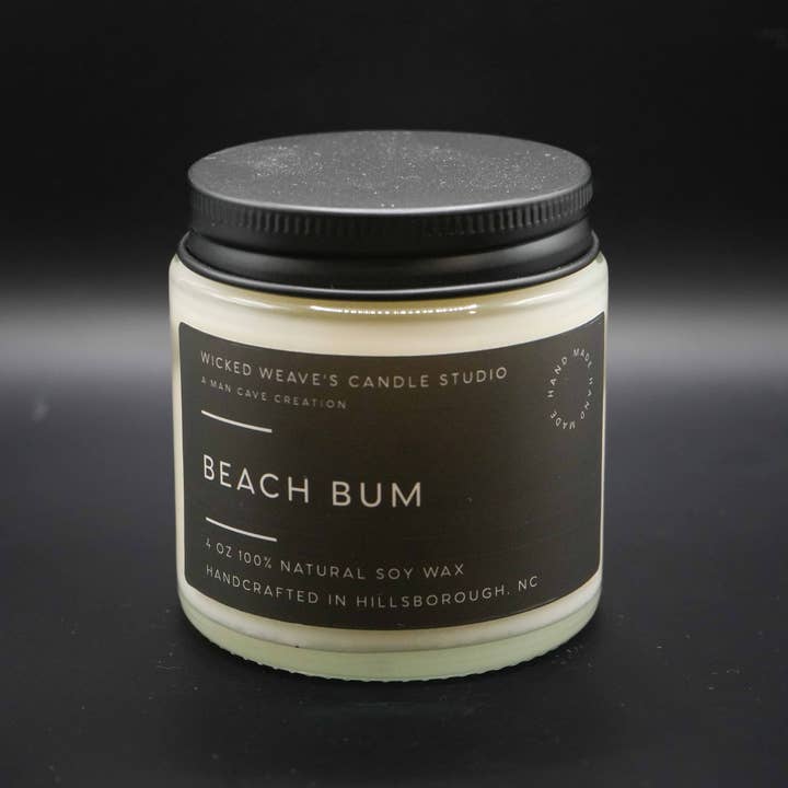 Wicked Weave’s Candle Studio - Wholesale Jar/Filled Candle - Beach Bum Soy Wax Candle (4 Size Options)