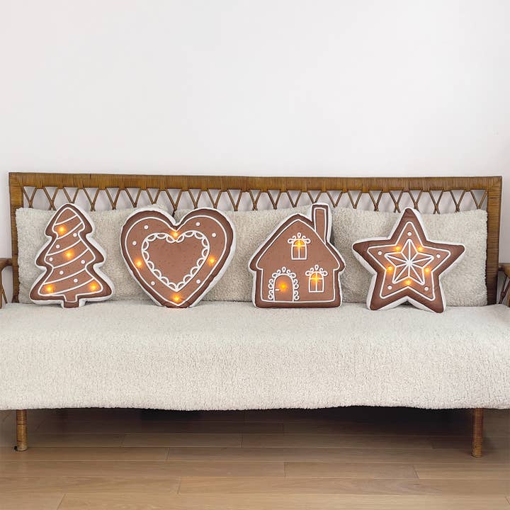 Opjet Paris - Wholesale Throw/decorative pillow - Brown LED tree cushion 40x30cm1