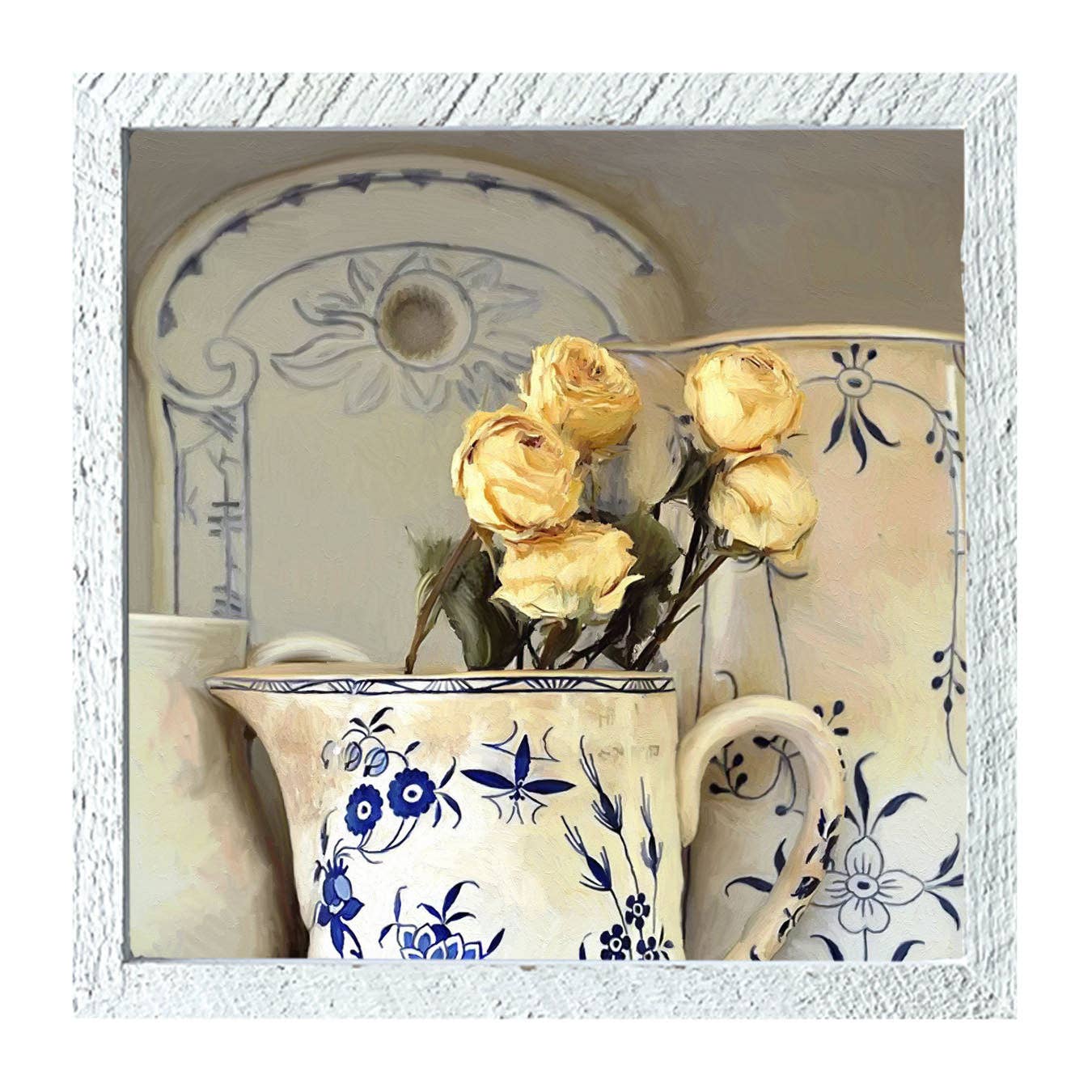 ginger blue - Wholesale Art Print - Yellow Roses in vase8