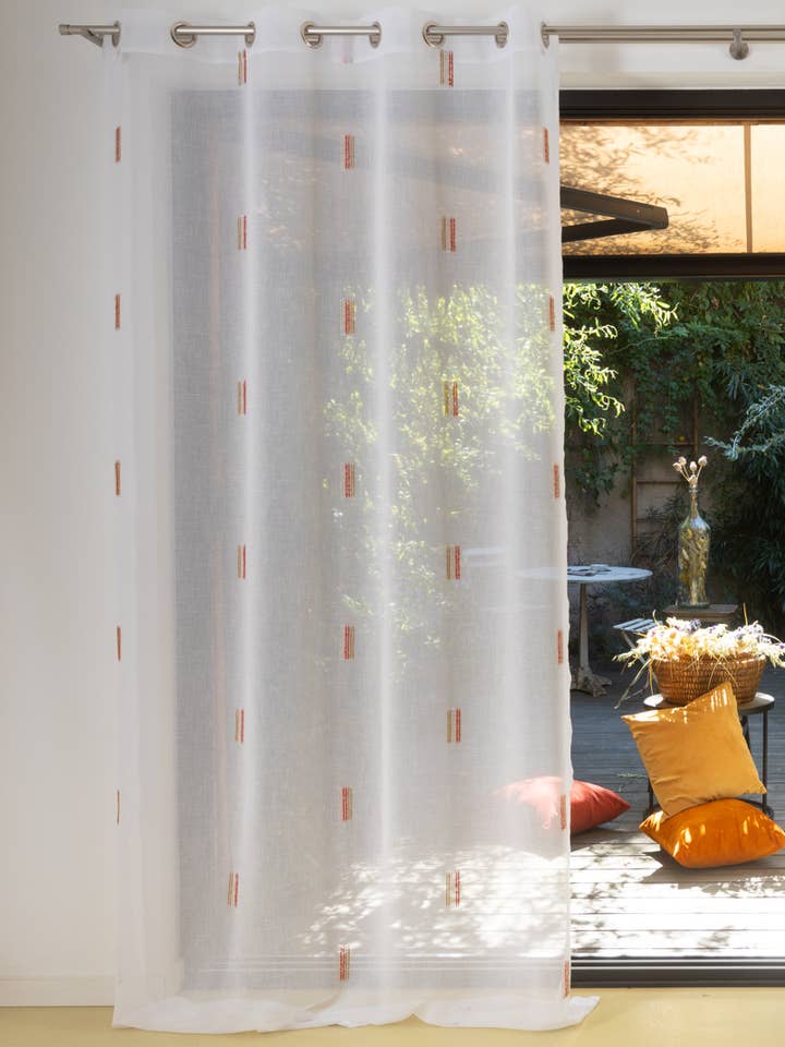 BALI veil curtain - Col Terra - 140 x 260 cm for wholesale by IPC TEXTILES